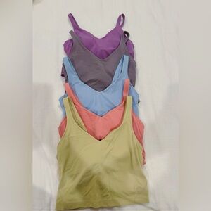 purple and blue align tank + 5 hotty hot shorts